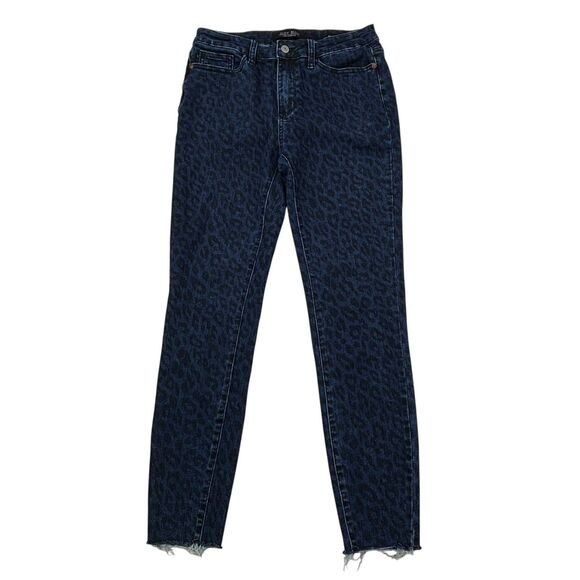 Judy Blue Women's 9/29 Mid Rise Cheetah Print Skinny Fit Jeans 28"Wx27"Inseam - Picture 13 of 16